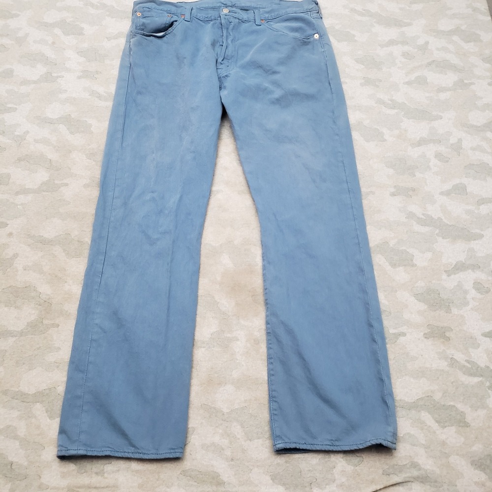 Levi's 501 Jeans Mens 38x32 Blue Straight Leg Button Fly Denim